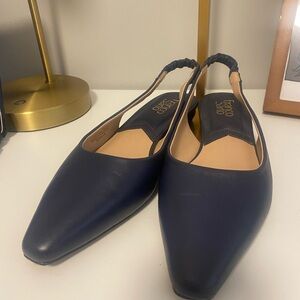 Franco Sarto Women's Navy Slingback Flats Briella